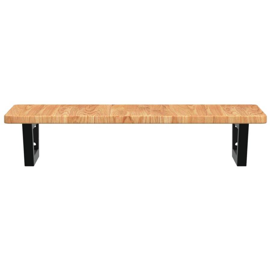 Badkamer wandschap staal en massief eikenhout - Afbeelding 4