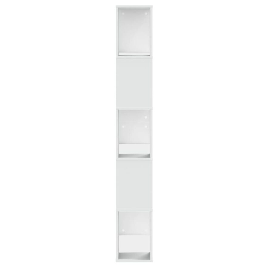 Boekenkast 5-laags 80,5x23,5x162,5 cm bewerkt hout wit - Afbeelding 4
