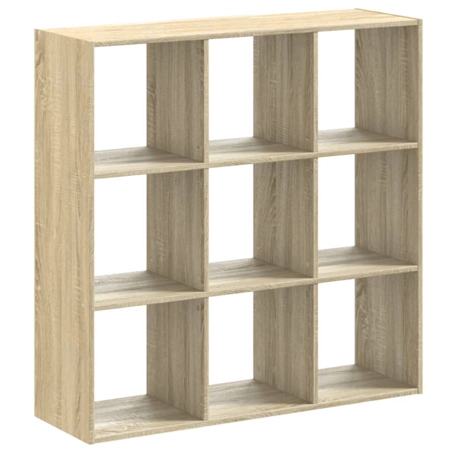 Boekenkast 102x32x102 cm bewerkt hout sonoma eikenkleurig - Afbeelding 2