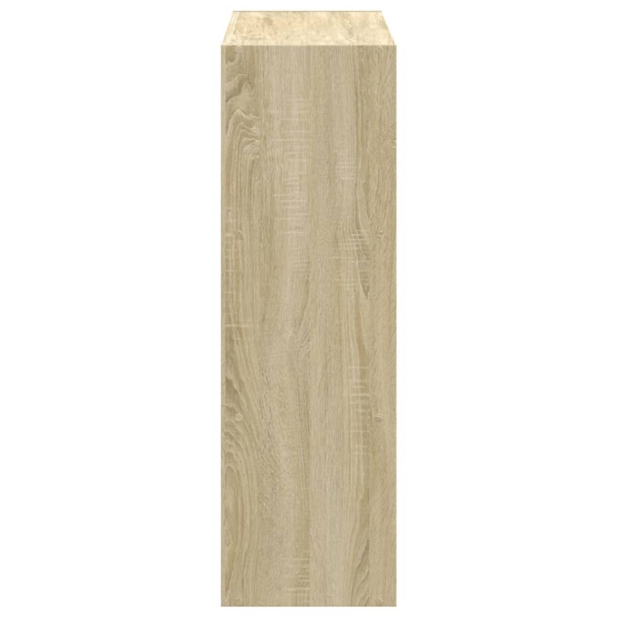 Boekenkast 102x32x102 cm bewerkt hout sonoma eikenkleurig - Afbeelding 5