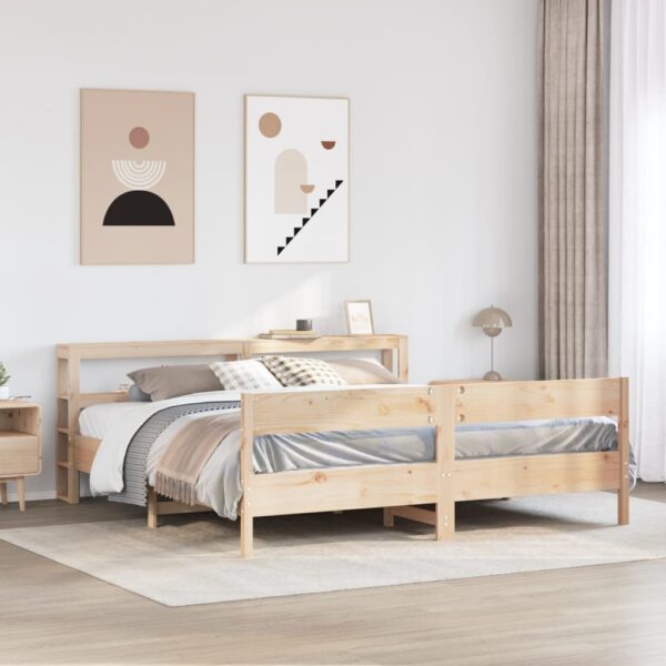 Bedframe zonder matras massief grenenhout 180x200 cm