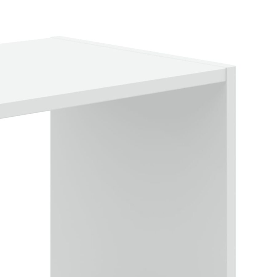 Boekenkast 102x32x108 cm bewerkt hout wit - Afbeelding 7