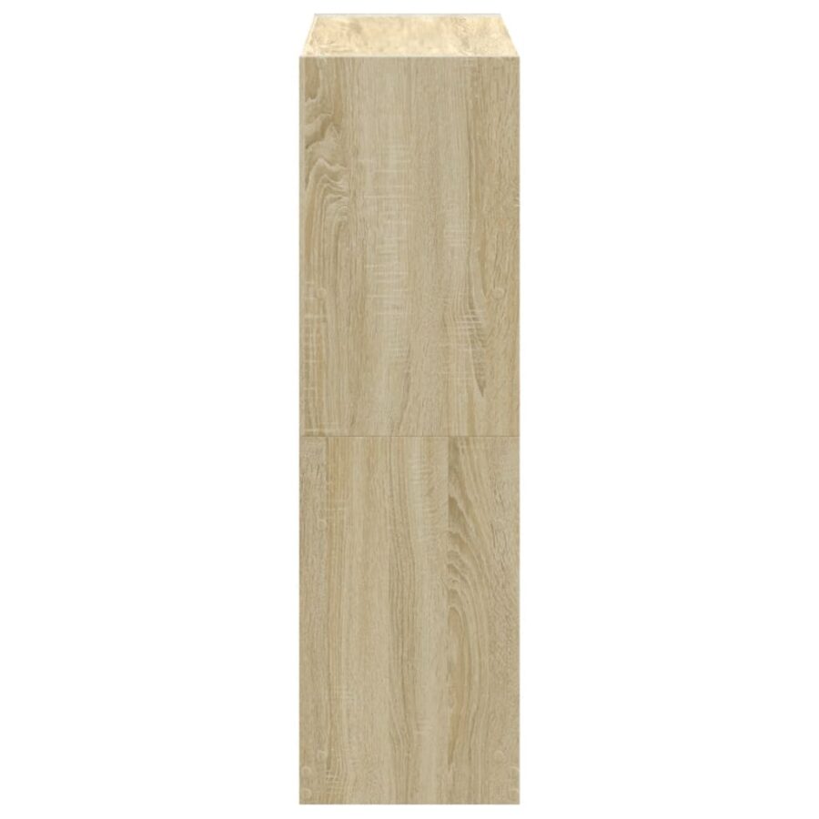 Boekenkast 102x32x108 cm bewerkt hout sonoma eikenkleurig - Afbeelding 5