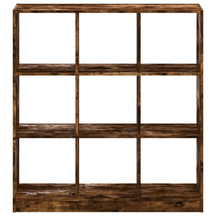 Boekenkast 102x32x108 cm bewerkt hout gerookt eikenkleurig - Afbeelding 4