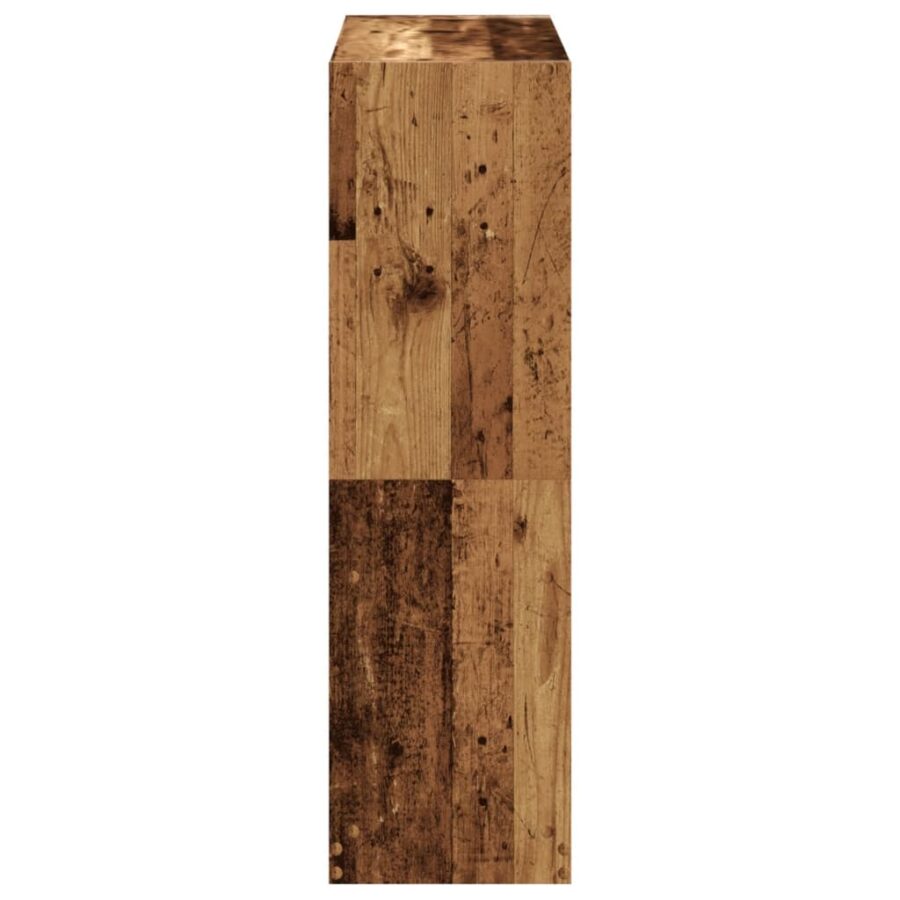 Boekenkast 102x32x108 cm bewerkt hout oud houtkleurig - Afbeelding 5