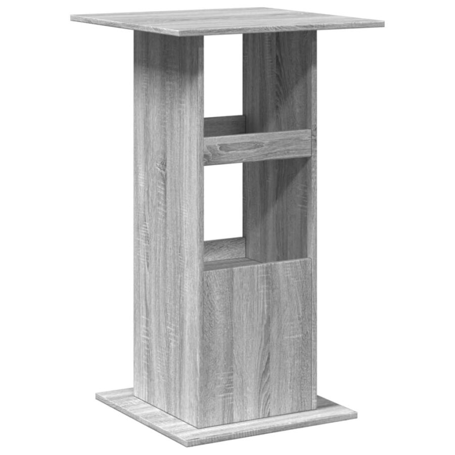 Bartafel met opbergruimte 60x60x102 cm hout grijs sonoma eiken - Afbeelding 6