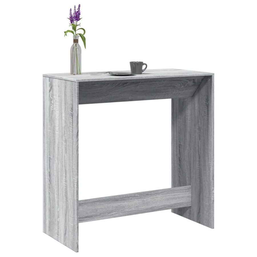 Bartafel 102x50x103,5 cm bewerkt hout grijs sonoma eikenkleur