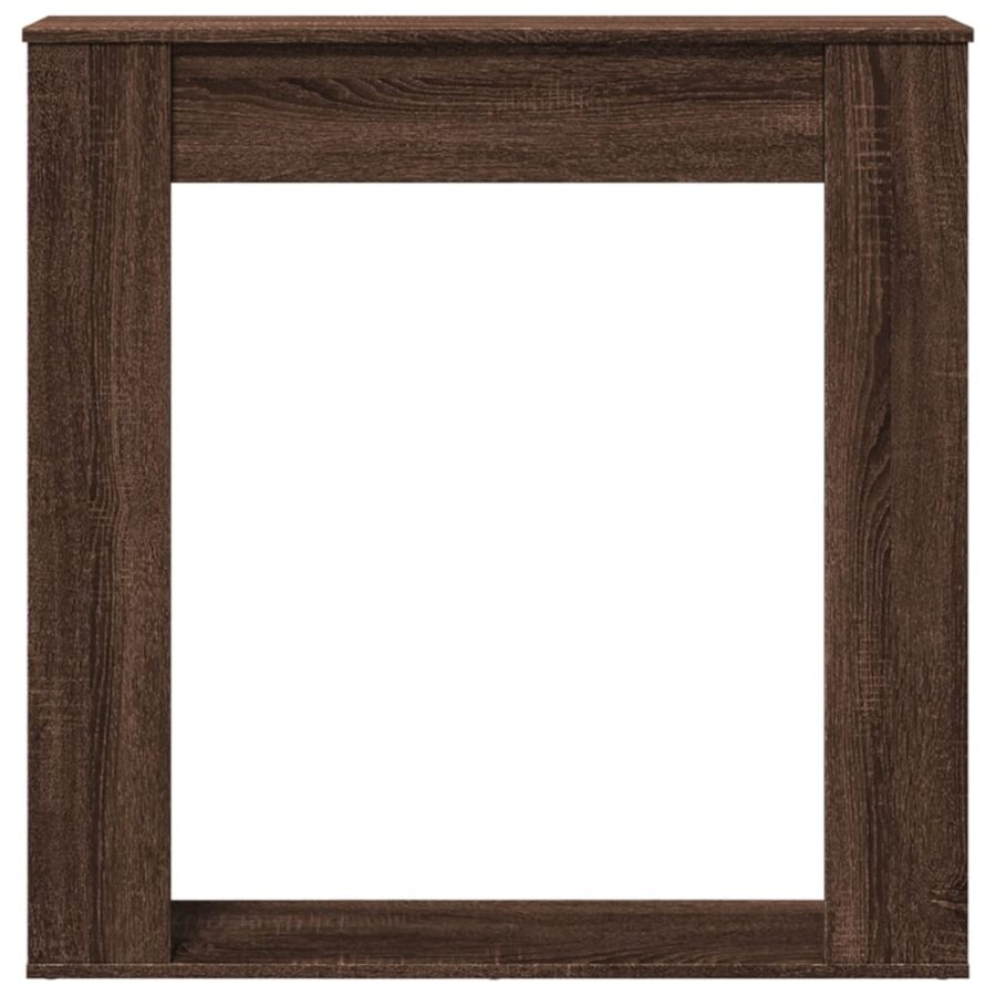 Haardombouw 100x20x100 cm bewerkt hout bruin eikenkleurig - Afbeelding 4