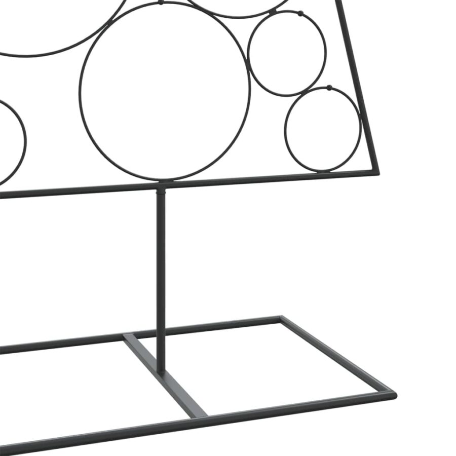 Kerstdecoratie kerstboom 180 cm metaal zwart - Afbeelding 6