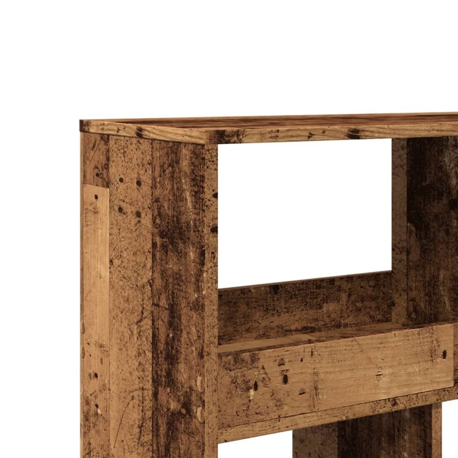 Boekenkast 100x33x125,5 cm bewerkt hout oud houtkleurig - Afbeelding 7