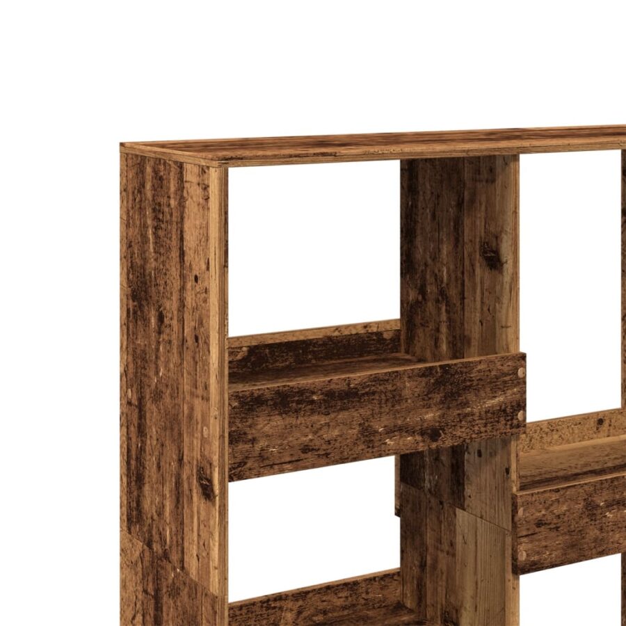 Kamerscherm 100x33x115 cm bewerkt hout oud houtkleurig - Afbeelding 7