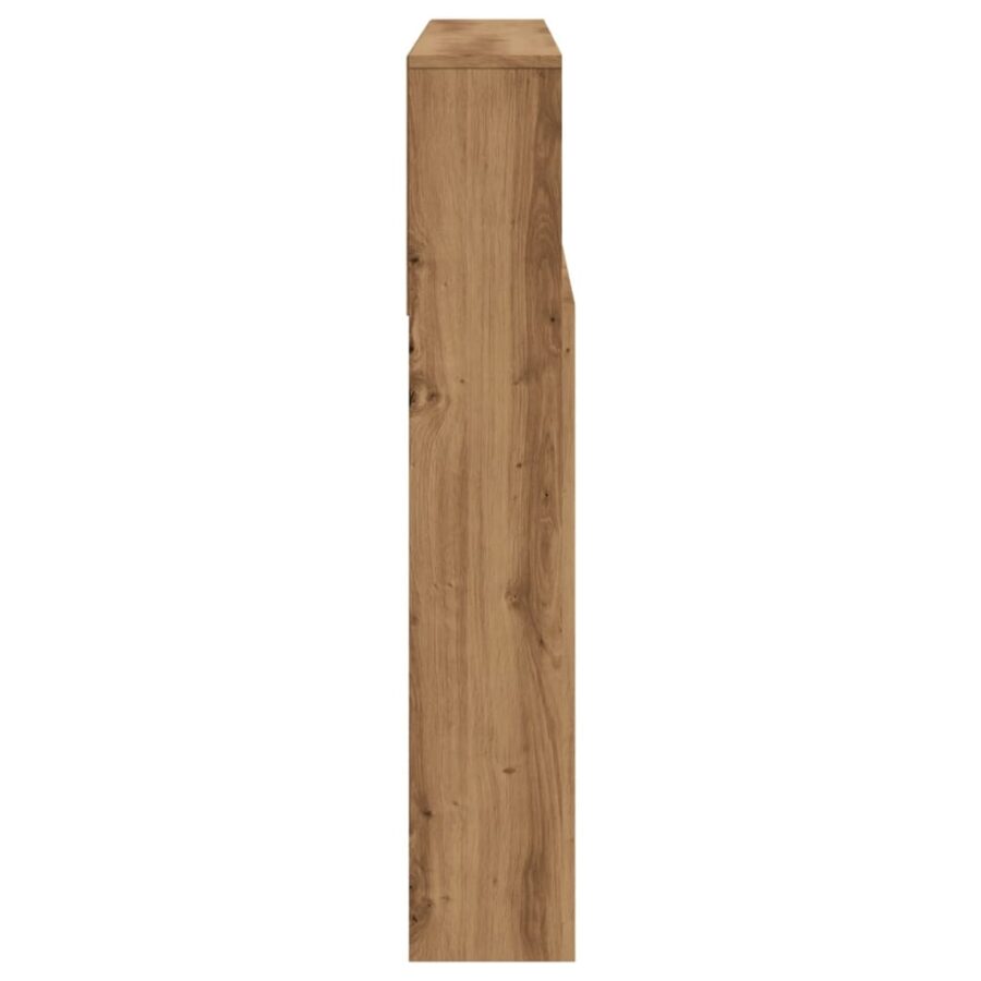 Hoofdbordkast 120x19x103,5 cm bewerkt hout artisanaal eiken - Afbeelding 5