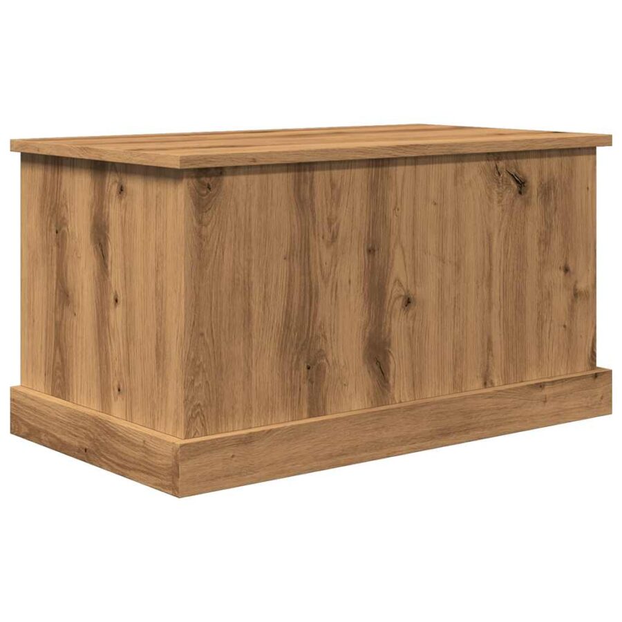 Opbergbox 70x40x38 cm bewerkt hout artisanaal eikenkleurig - Afbeelding 2