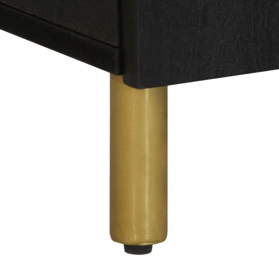 Badkamerkast 38x33x58 cm bewerkt hout zwart - Afbeelding 8