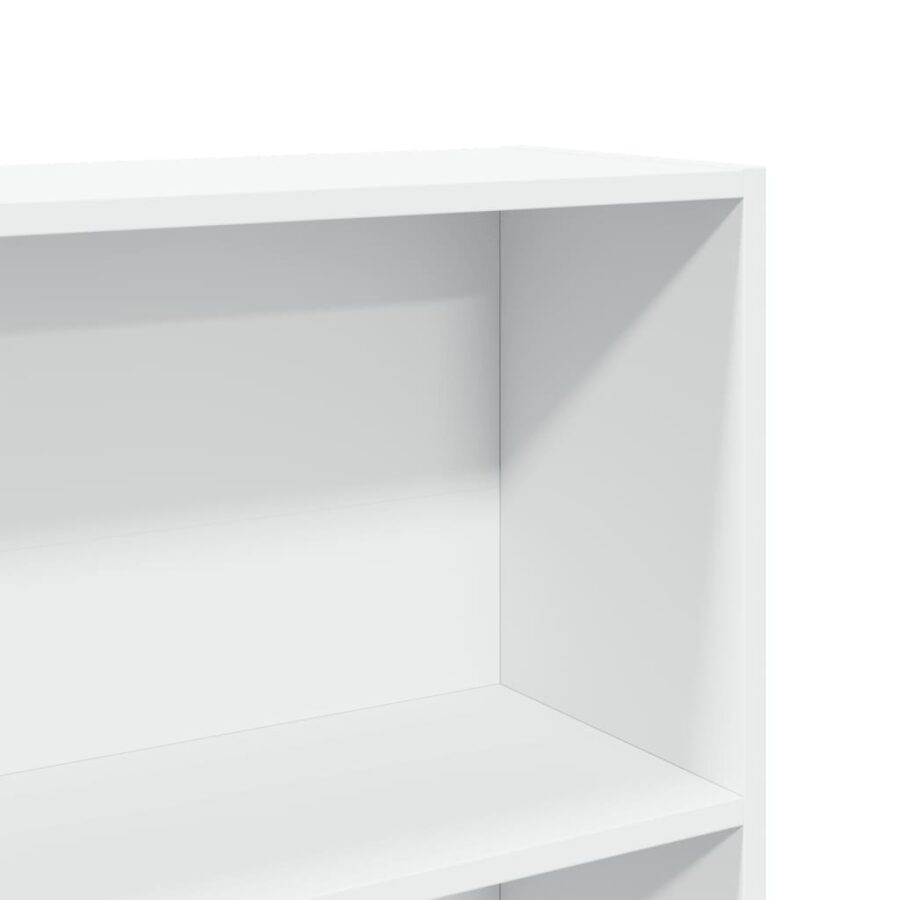 Boekenkast 80x24x176 cm bewerkt hout wit - Afbeelding 7