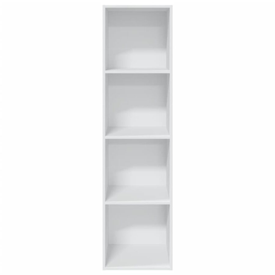 Boekenkast 40x30x152 cm bewerkt hout wit - Afbeelding 4