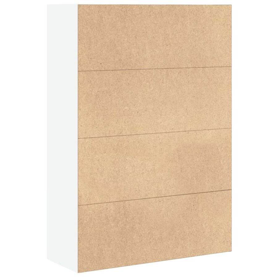 Boekenkast 80x30x114 cm bewerkt hout wit - Afbeelding 6