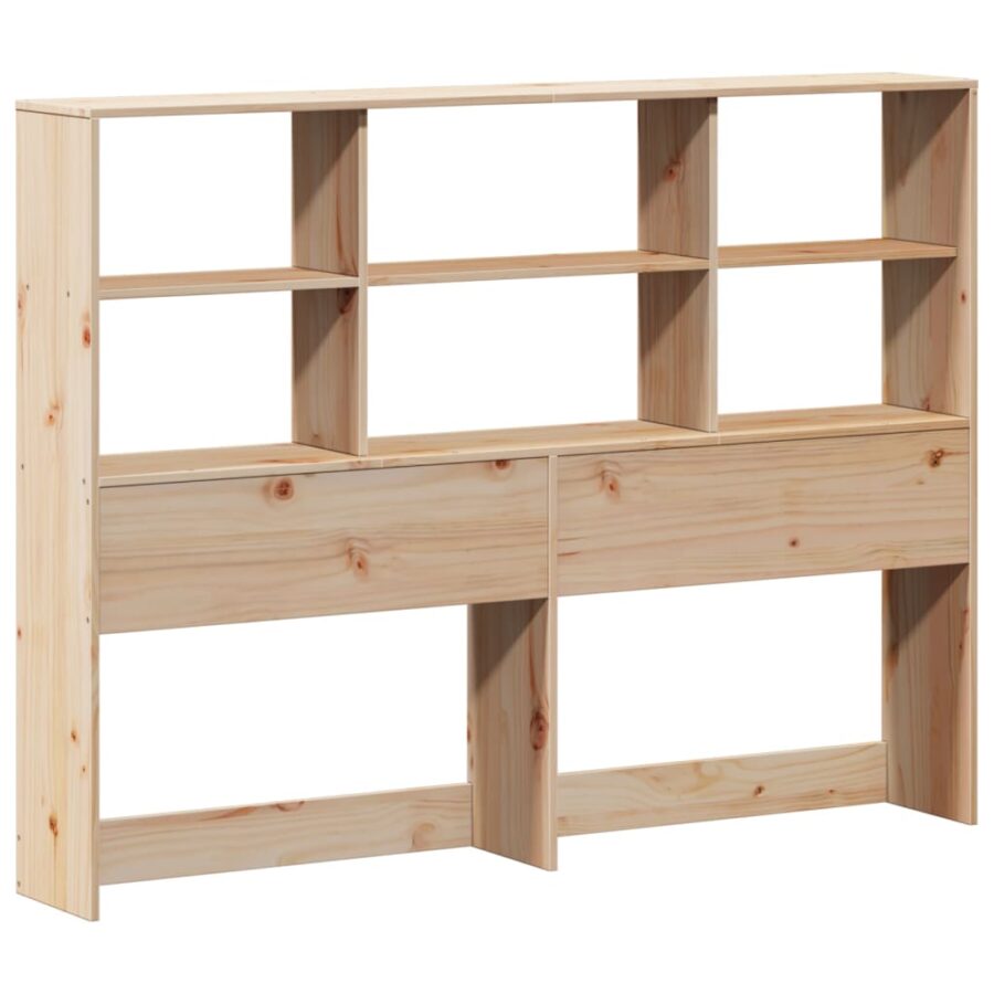 Bed met boekenkast zonder matras massief grenenhout 135x190 cm - Afbeelding 6