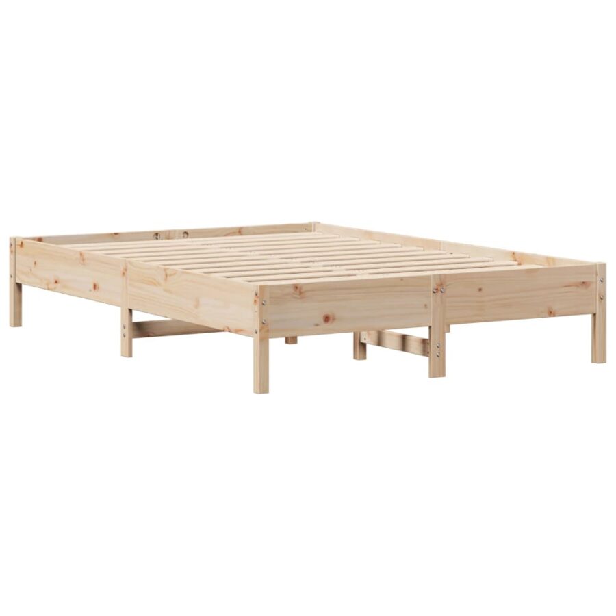 Bed met boekenkast zonder matras massief grenenhout 135x190 cm - Afbeelding 8
