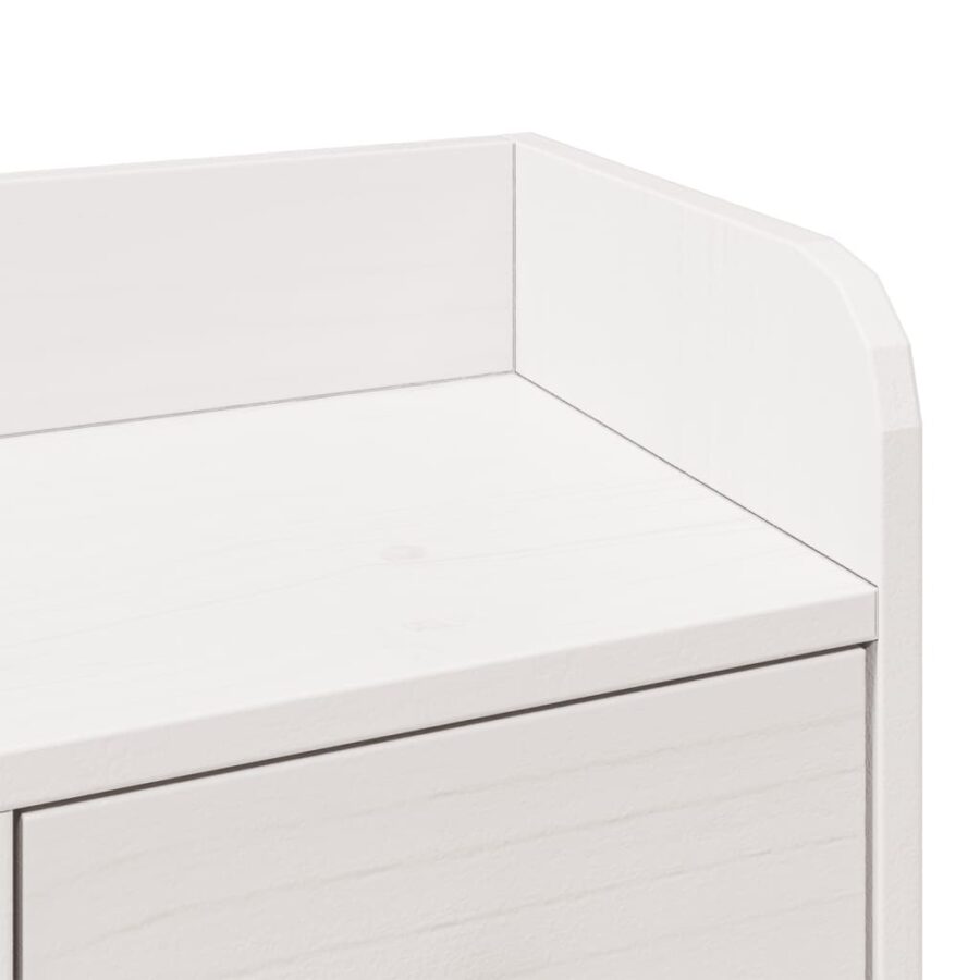 Bed met boekenkast zonder matras grenenhout wit 150x200 cm - Afbeelding 10