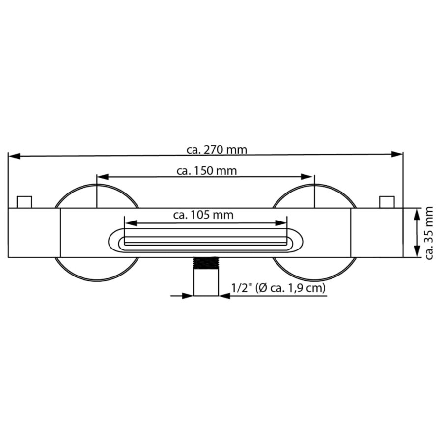 EISL Badmengkraan CARNEO thermostatisch chroomkleurig - Afbeelding 5