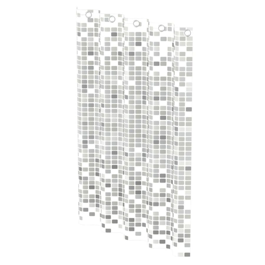 EISL Douchegordijn met mozaïek 200x180x0,2 cm grijs - Afbeelding 6