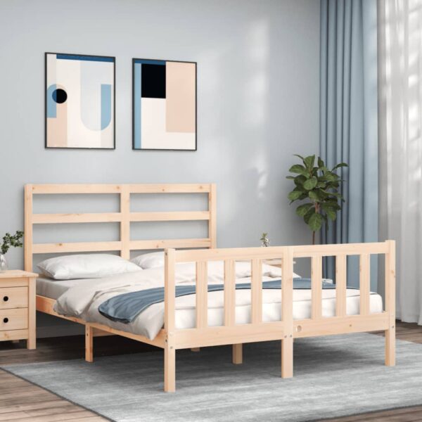 Bedframe zonder matras massief grenenhout 140x190 cm