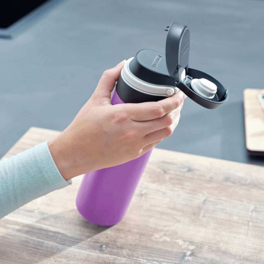 Leifheit Thermosfles Flip 600 ml paars - Afbeelding 4