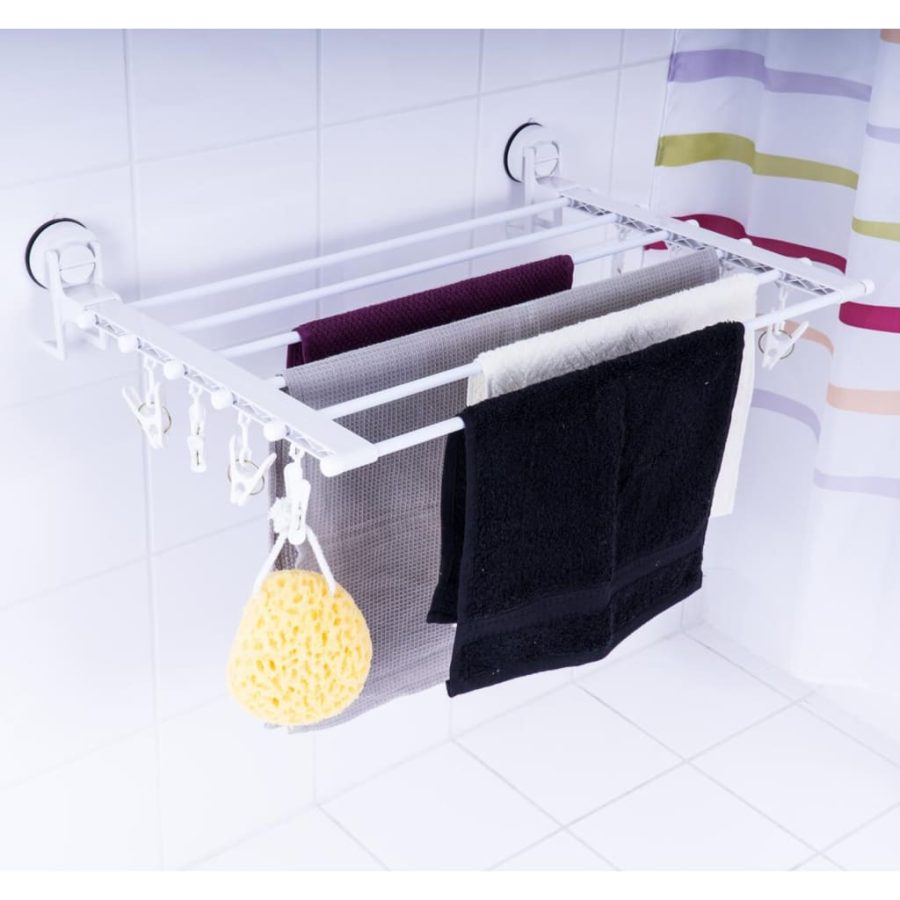 RIDDER Wasdroogrek Vacuumcap Ela met klemmen wit