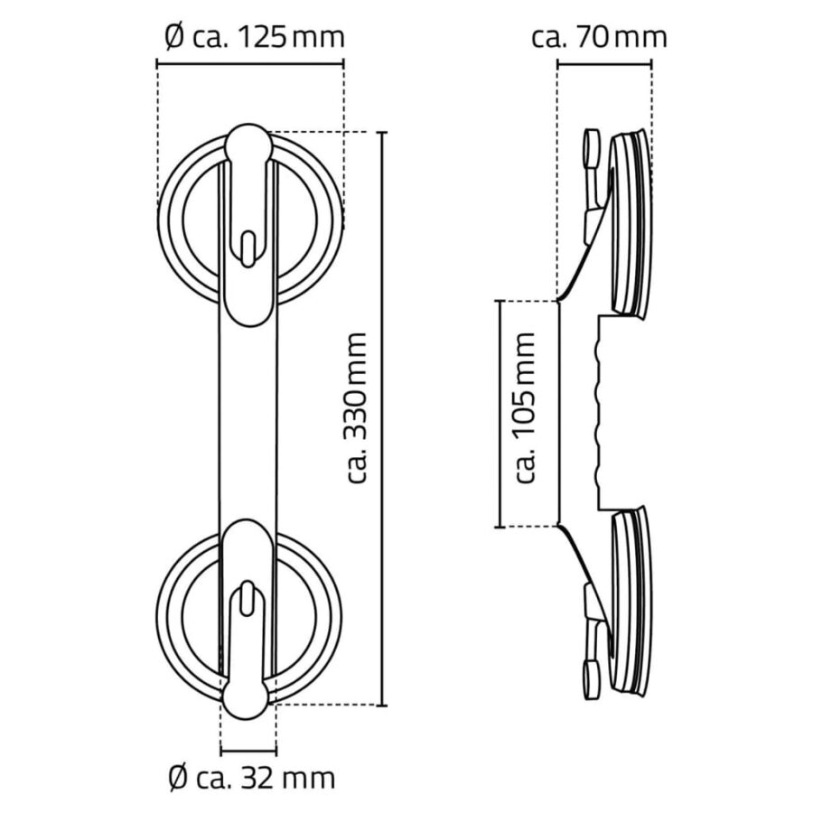 RIDDER Handgreep zuignappen 12 cm 100 kg A0150201 - Afbeelding 8