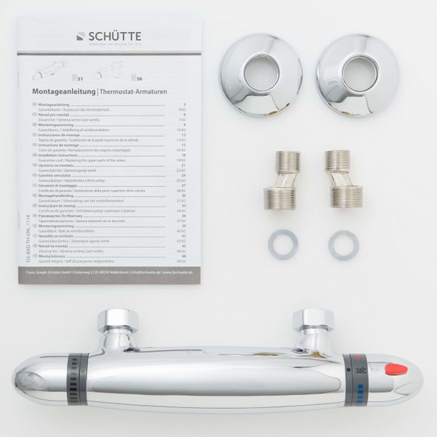 SCHÜTTE Douchemengkraan thermostatisch SUPRA chroomkleurig - Afbeelding 6