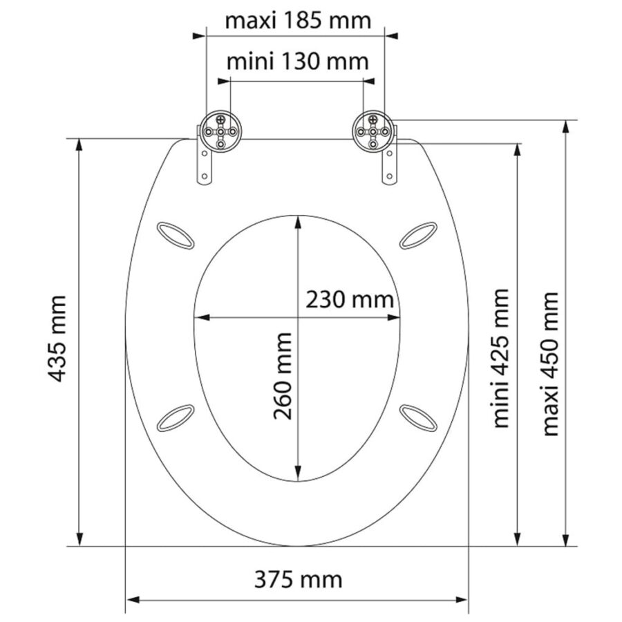 SCHÜTTE Toiletbril met soft-close BALANCE MDF - Afbeelding 6