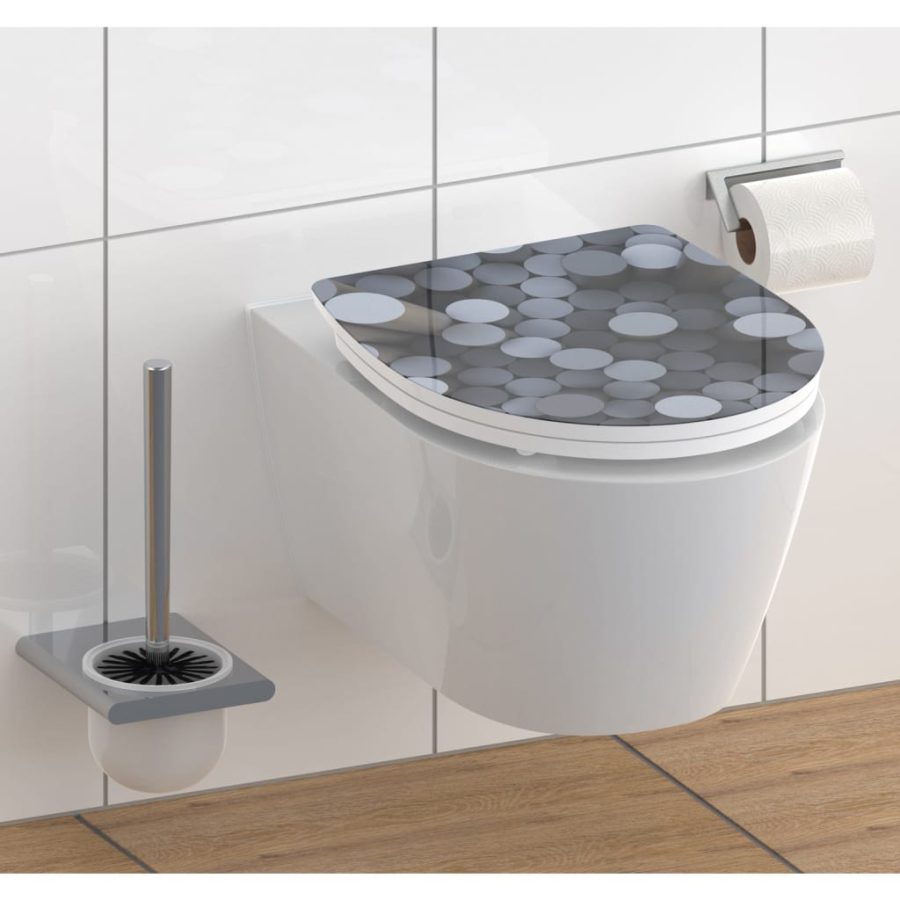 SCHÜTTE Toiletbril met soft-close quick-release hoogglans ROUND DIPS