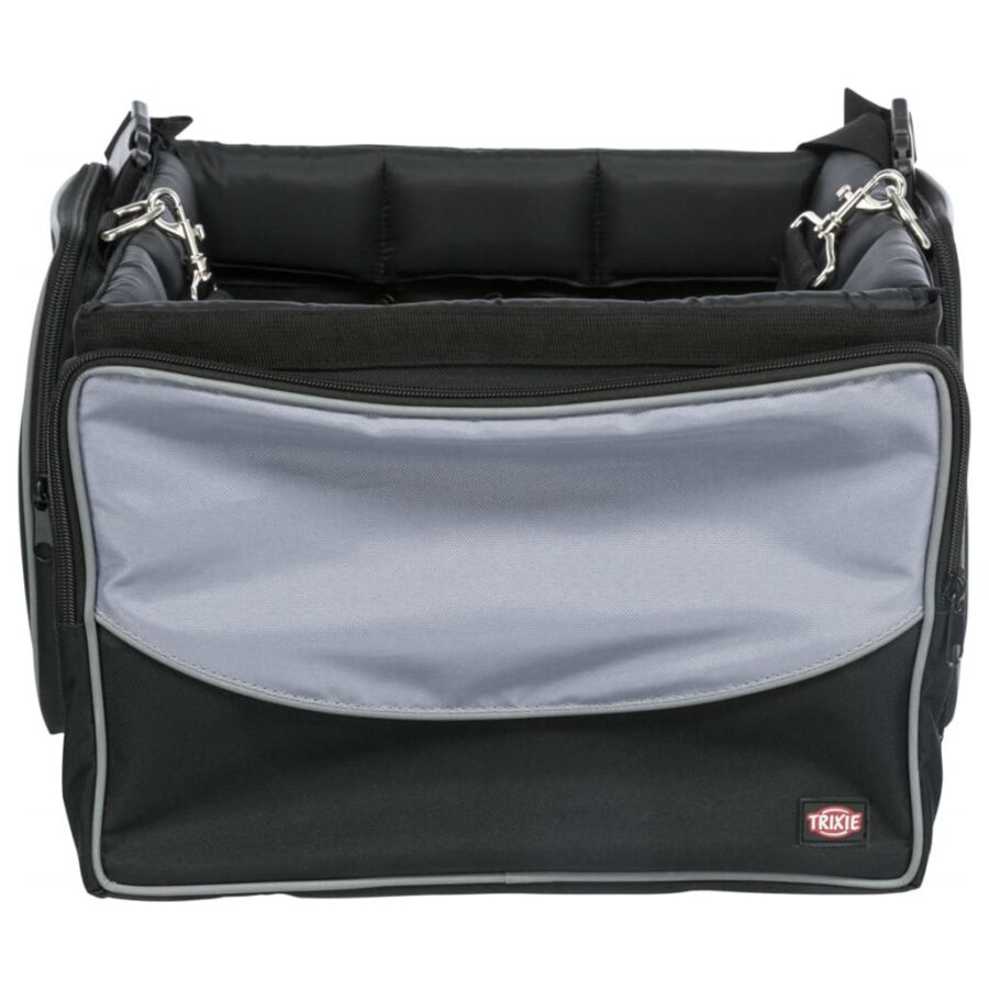 TRIXIE Fietsmand voor huisdieren voorop 41x26x26 cm zwart en grijs - Afbeelding 7