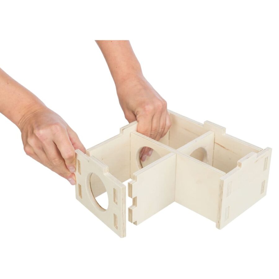 TRIXIE Knaagdierenhuis 3 kamers 25x10x25 cm hout - Afbeelding 12