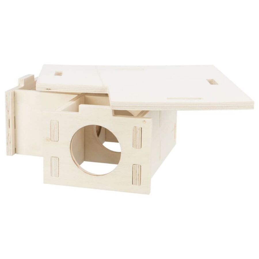 TRIXIE Knaagdierenhuis 3 kamers 25x10x25 cm hout - Afbeelding 3