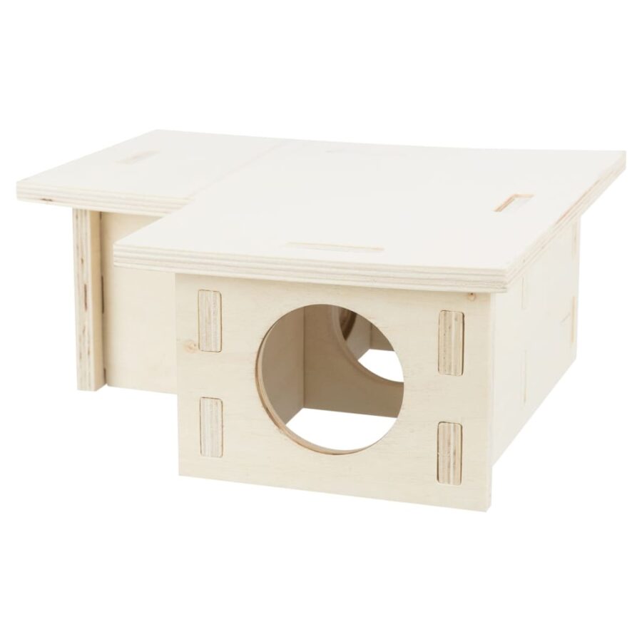 TRIXIE Knaagdierenhuis 3 kamers 25x10x25 cm hout - Afbeelding 4