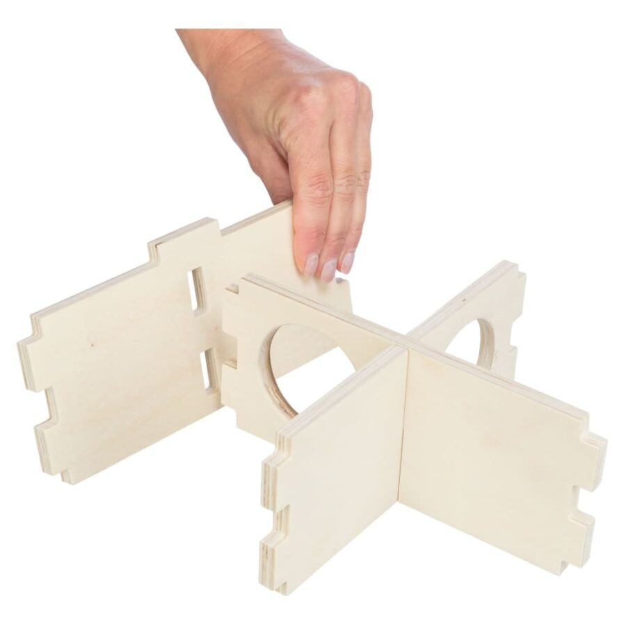 TRIXIE Knaagdierenhuis 3 kamers 25x10x25 cm hout - Afbeelding 9