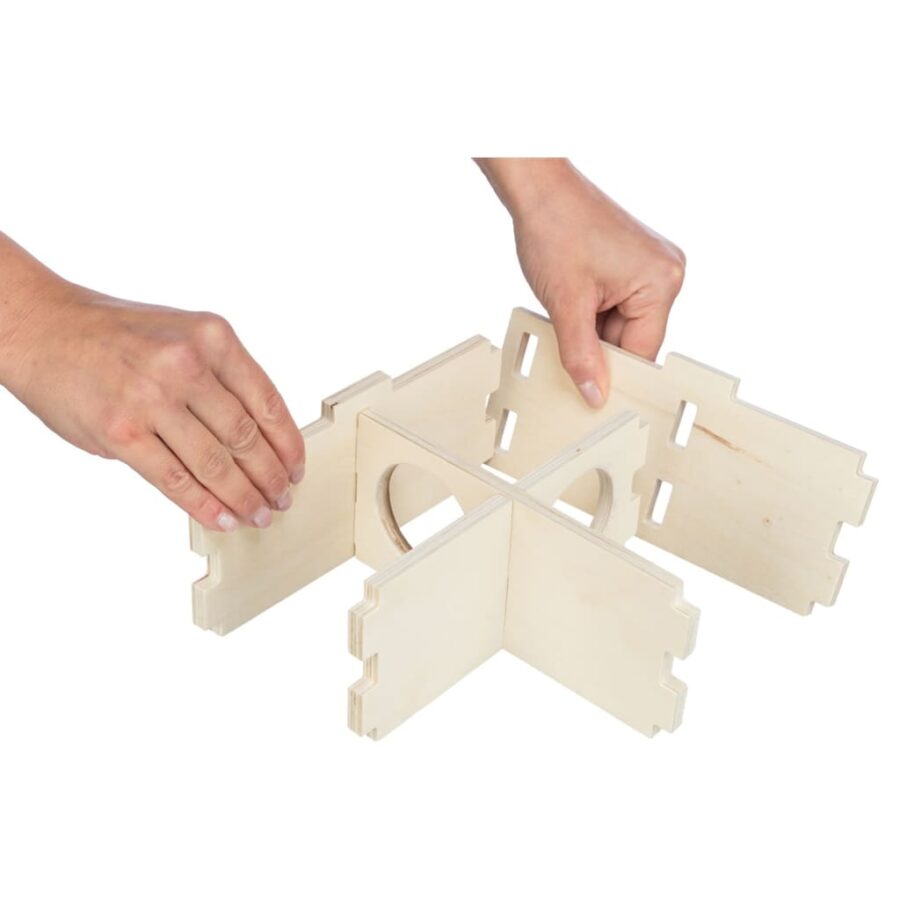TRIXIE Knaagdierenhuis 3 kamers 25x10x25 cm hout - Afbeelding 10