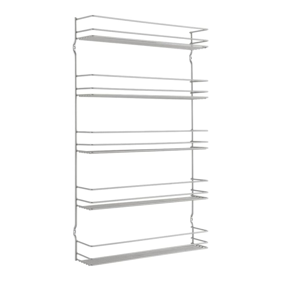 Metaltex Kruidenrek wandmontage 5-laags Pepito zilverkleurig - Afbeelding 2