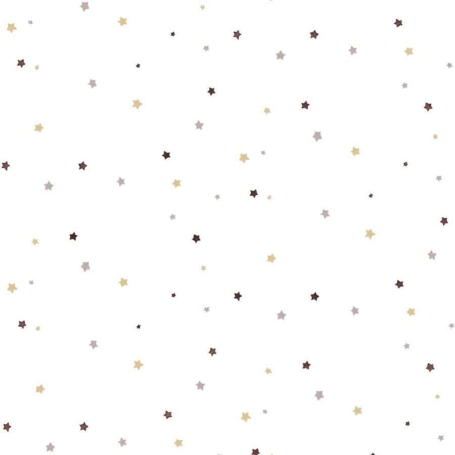 Noordwand Behang Mondo baby Little Stars beige en wit