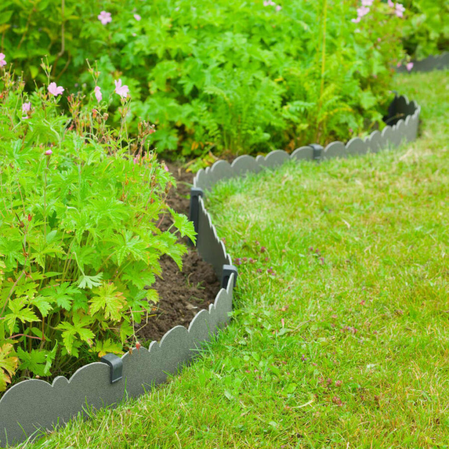 Nature Borderrand decoratief 0,13x12 m 3 mm grijs
