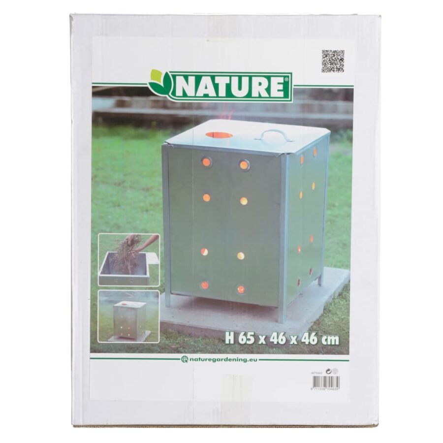 Nature Tuinverbrandingsoven vierkant 46x46x65 cm gegalvaniseerd staal - Afbeelding 5
