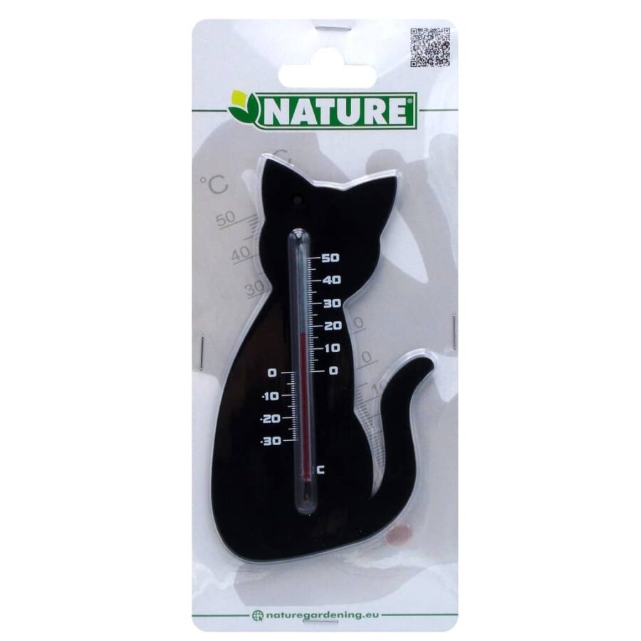 Nature Wandthermometer kat zwart - Afbeelding 3