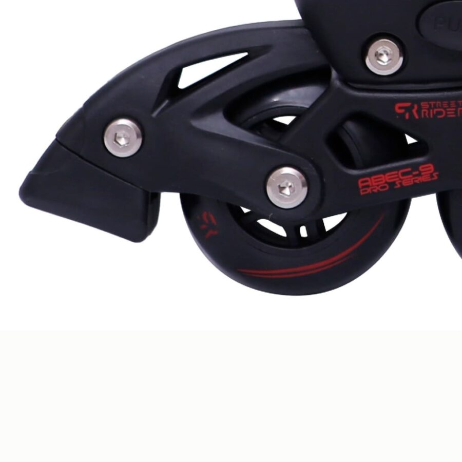 Street Rider Inlineskates Pro verstelbaar maat 38-42 zwart - Afbeelding 4