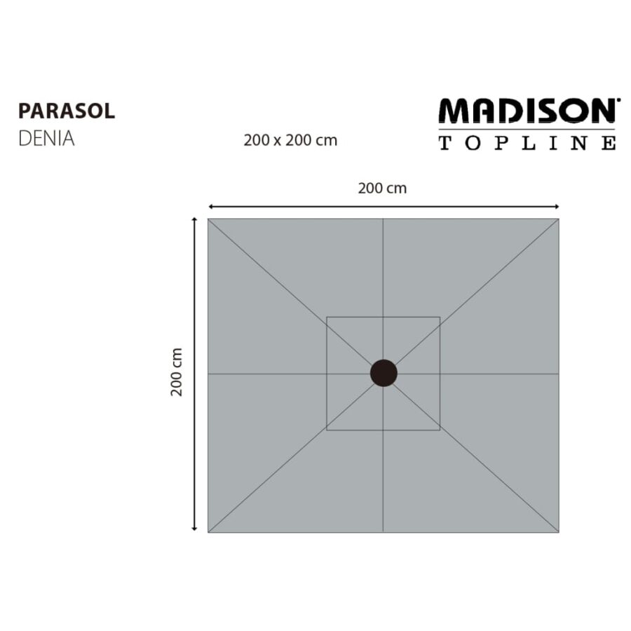 Madison Parasol Denia 200x200 cm ecru - Afbeelding 7