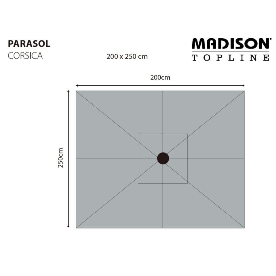Madison Parasol Corsica 200x250 cm taupe - Afbeelding 7