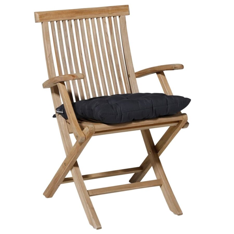 Madison Zitkussen Basic Toscane 46x46 cm zwart - Afbeelding 2