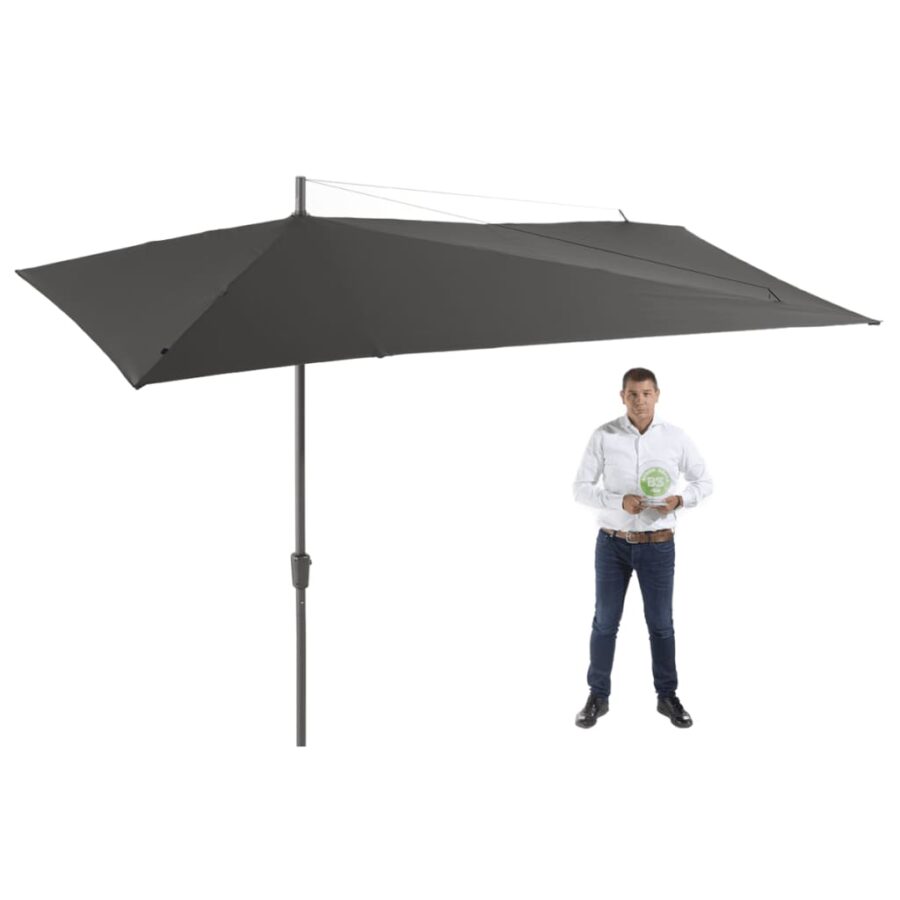 Madison Parasol Asymmetric Sideway 360x220 cm PC15P014 grijs - Afbeelding 2
