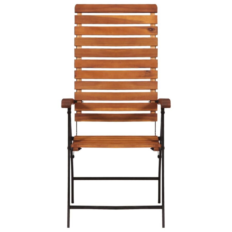2 st Tuinstoelen verstelbaar massief acaciahout - Afbeelding 3